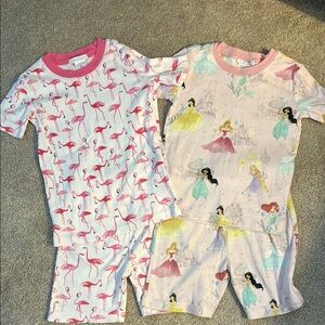 Kids Summer Pajamas Set - Flamingo and Disney Princess Design